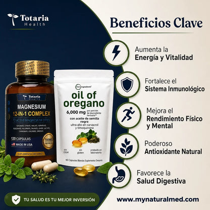 COMBO MAGNESIO 12 EN 1 + OIL OREGANO