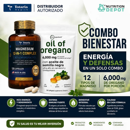 COMBO MAGNESIO 12 EN 1 + OIL OREGANO